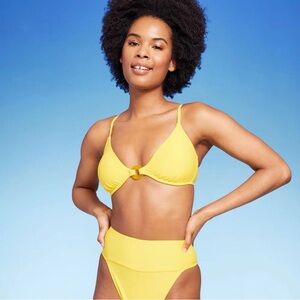 Wild Fable Yellow Bikini Swimsuit Top M